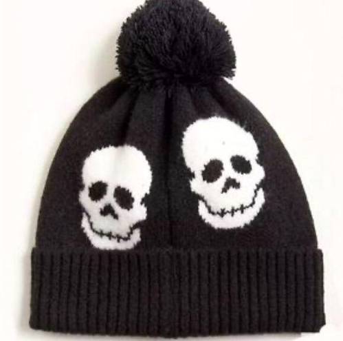 Torrid  Black Skull Pom Beanie