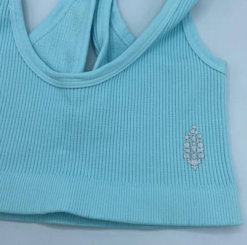 Free People NEW Set!  Movement XS/S Happiness Runs Scoop Neck Sport Bra Aqua Blue