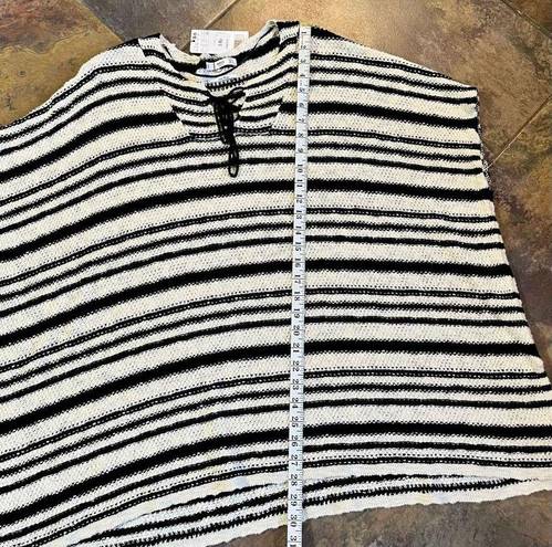 Mango NWT MNG Striped Poncho Cape Isabela Small