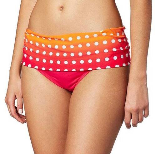 Coco reef  Contours Bahamas Roller Waistband Bikini Bottoms Coral Orange Size S