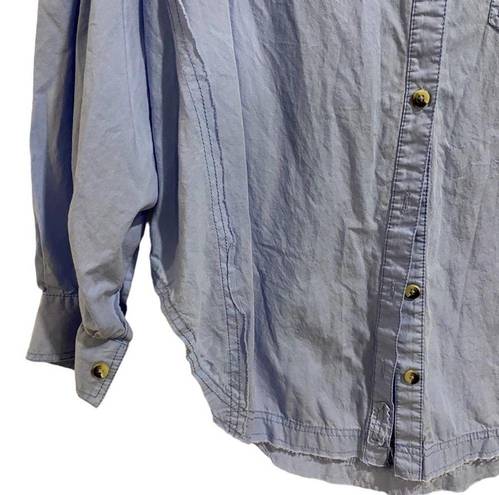 We The Free  Blue Happy Hour Button Down Shirt Sz S