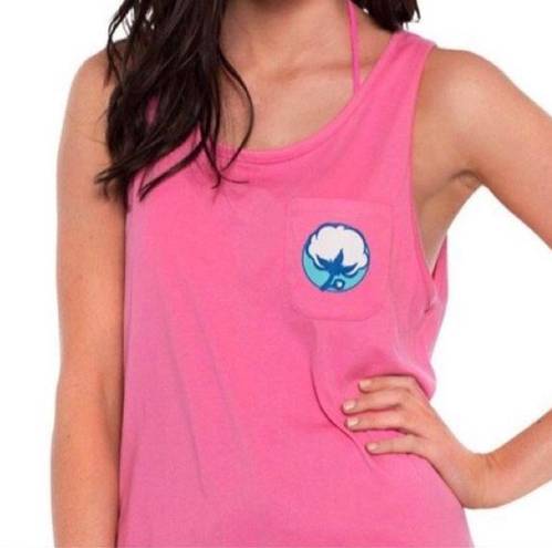 The Southern Shirt Company  Pink Logo Tank Small