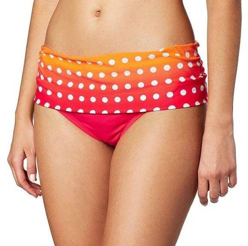 Coco reef  Contours Bahamas Roller Waistband Bikini Bottoms Coral Orange Size S