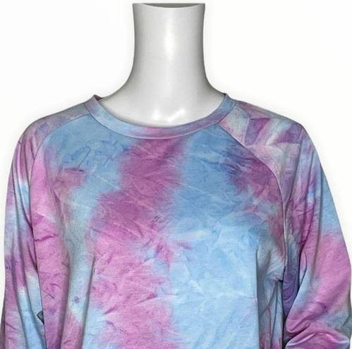 Zeagoo  Sweatshirt Womens Medium Blue Purple Tie Dye Casual Lounge Athleisure