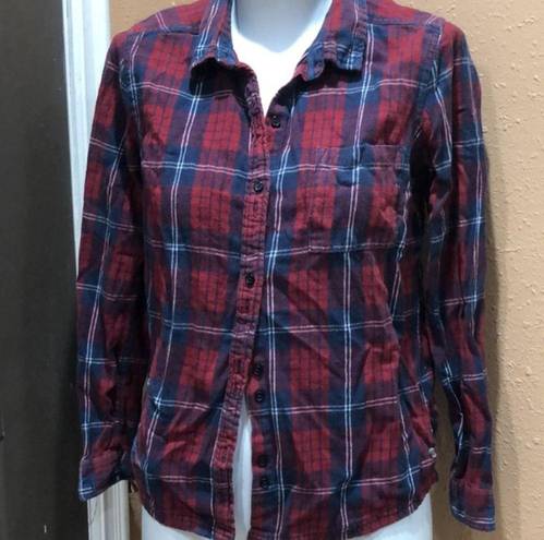 Roxy  plaid button up shirt