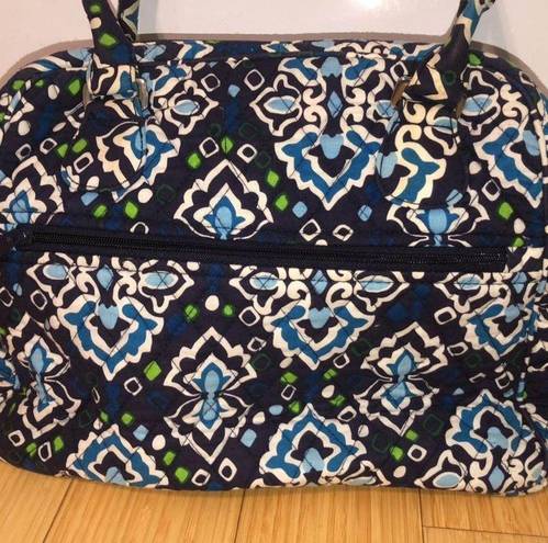 Vera Bradley Retired  Turnlock Satchel Ink Blue