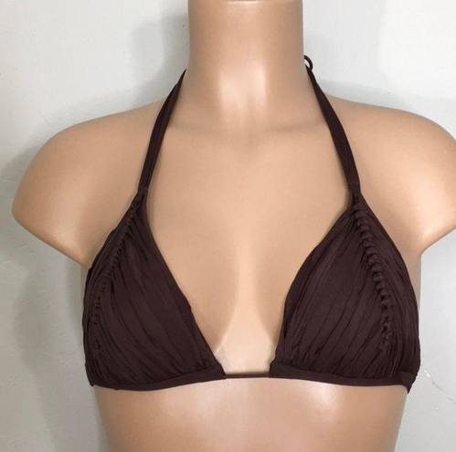 PilyQ  Isla macrame triangle bikini top. Small. NWT