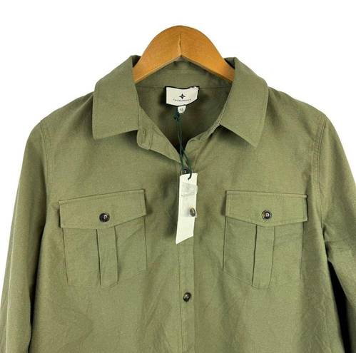 Tuckernuck  New Olive Steele Button Down Long Sleeve Boyfriend Shirt Top Size XL