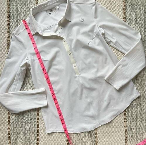 Polo Foray Golf Core LS White 1/2 Button Long Sleeve Pullover  Shirt Women’s XS