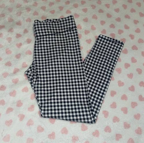 Mixit leggings checkered black and white size small