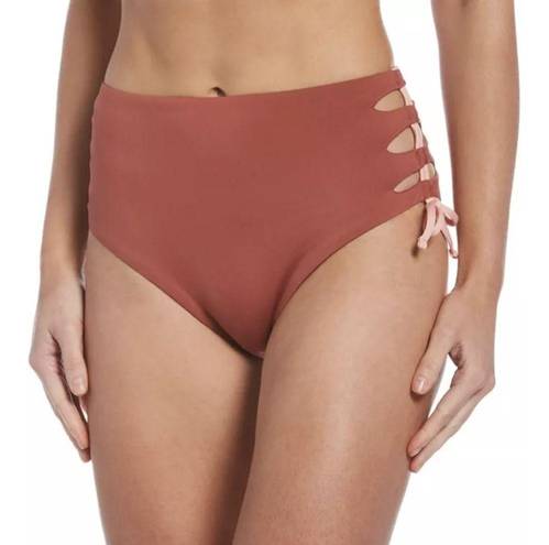 Nike  Women's High Waist Cheeky Bikini Bottoms Canyon rust pink size medium
