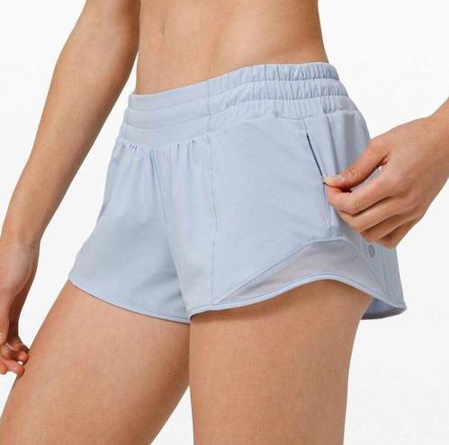 Lululemon Hotty Hot Shorts 4” Light Blue