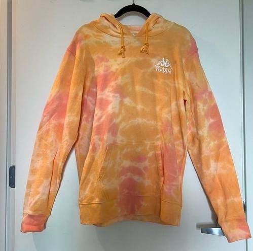 Kappa  Tie-Dye Unisex Hoodie Multicolored (Orange Pink White)