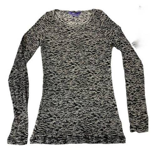 Miley Cyrus long sleeve camo style print black and grey knit lots of stretch