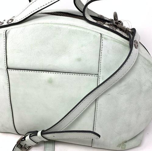 Patricia Nash  White Waxed Tooled Collection Fiora Satchel Bag Mint Leather NEW