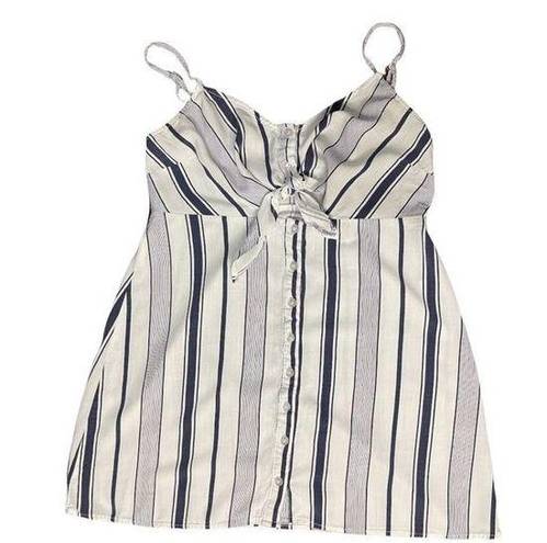 Lottie Moss  BABYDOLL A-LINE TANK TOP STRIPED NAVY BLUE WHITE S