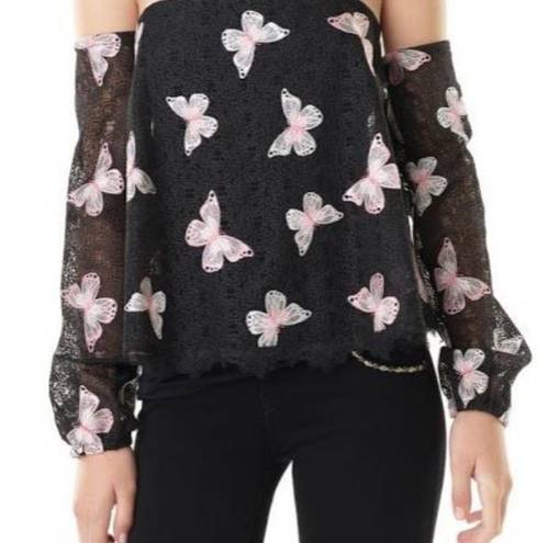 Alberto Makali  Butterfly Blouse Black Size 10