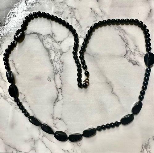 Onyx Long black  necklace