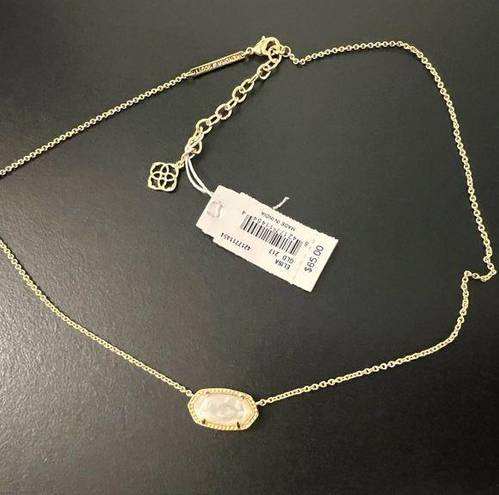 Kendra Scott  “Elisa” Gold Tone Pearl Like Necklace NWT