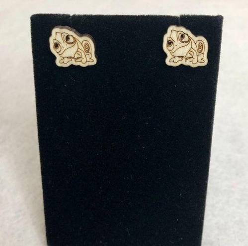 Disney Tangled Pascal Wood Stud Earrings