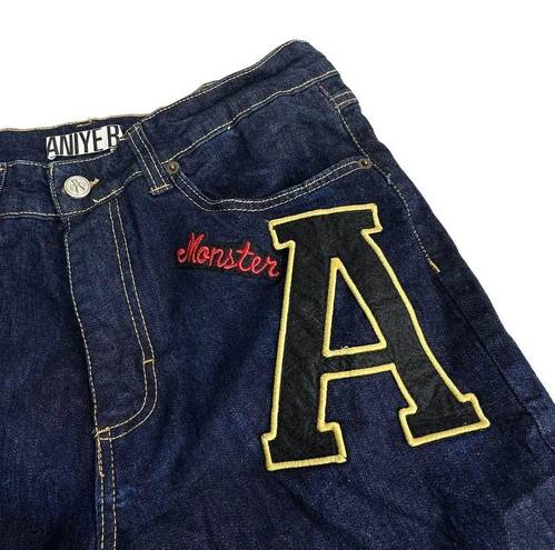 aniye by monster 69 patch blue crop jeans Size 28