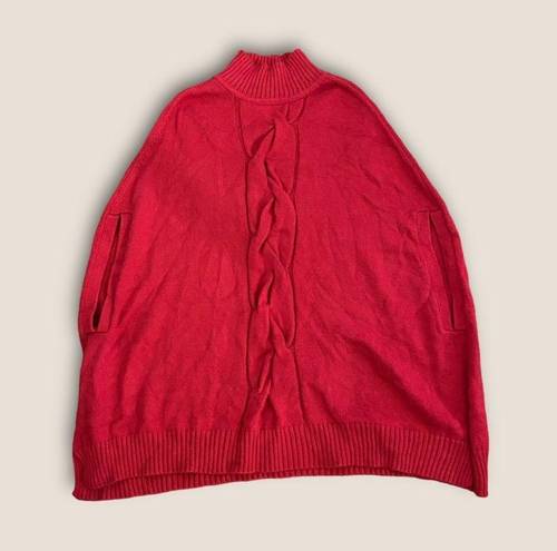 Chico's Chico’s Zenergy Wendy Cable Poncho Red L/XL