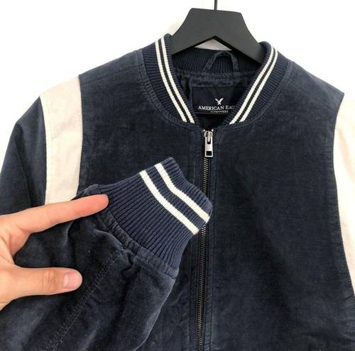 American Eagle  Honestly Bomber Jacket Navy White S