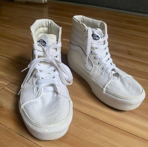 Vans Platform White Hightops