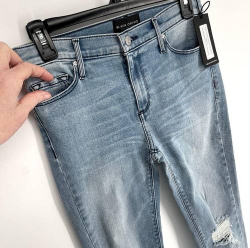 Black Orchid  NEW Noah Ankle Fray Shadow Pocket Jeans SZ 26 One for the Road Blue