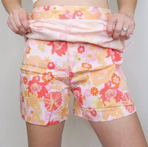 St. John’s Bay Vintage 90s St. Johns Bay Pink & Orange Floral Mini Skirt Skort