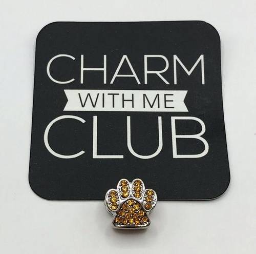 Boutique Charm with me Club Amber Paw Print Charm Bead