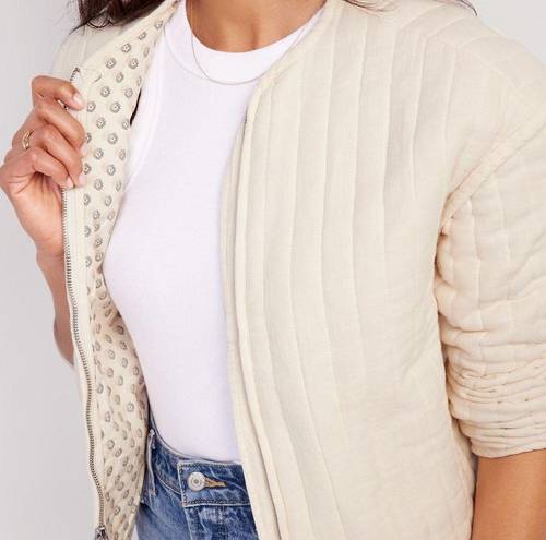 Old Navy Quilted Bomber Jacket - Cream - Small