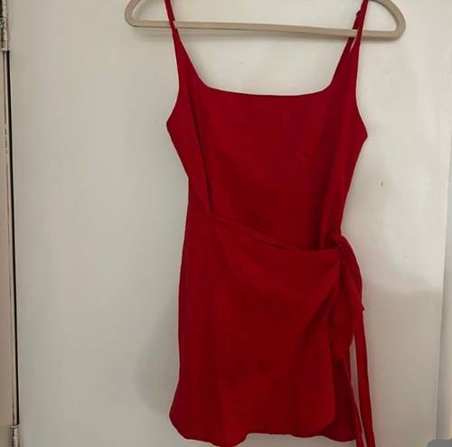 Princess Polly Red Square Neck Mini Dress