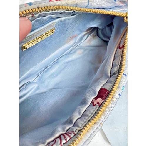 Miu Miu Baby Blue Silk Lined Clutch/Cosmetic Bag