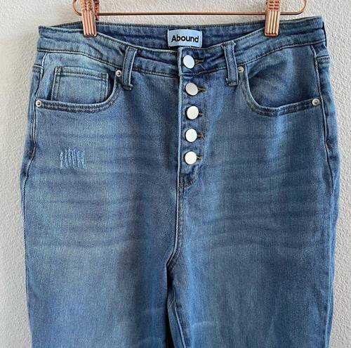 Abound  Exposed Button Fly Distressed Jeans Stretch 28