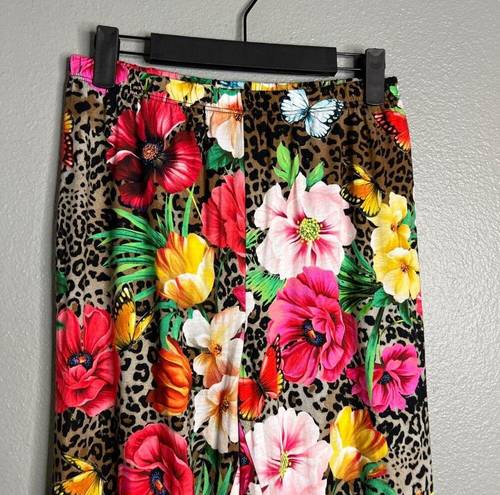 Johnny Was NWT  Sandra Long PJ Set Floral 2 Piece Pajama Set Boho Animal Print XS