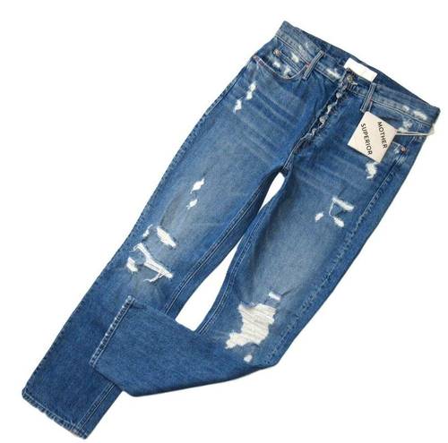 NWT Mother Mid Rise Fly Cut Dazzler Ankle in Walking On Stones Ankle Jeans 28