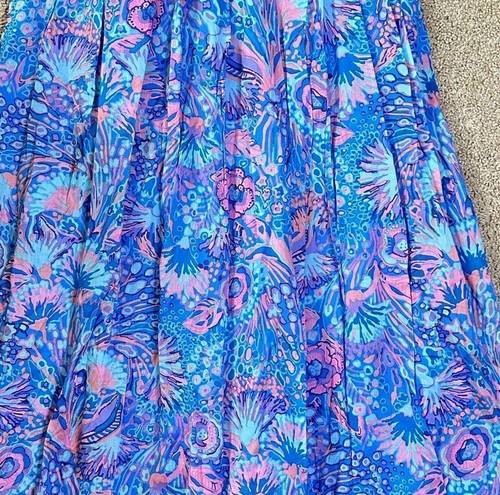 Talbots  Paisley Pastel Colors Flowing Floral Maxi Voile Skirt