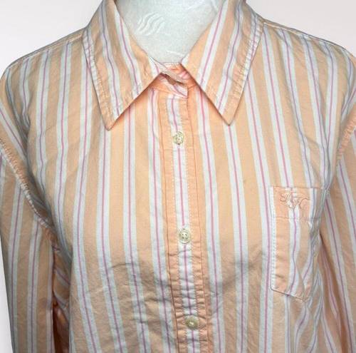 Tommy Hilfiger Long Sleeve Button Down Shirt Striped Cotton XXL