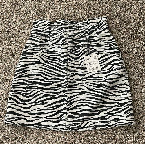 ZARA Zebra Print Mini Skirt