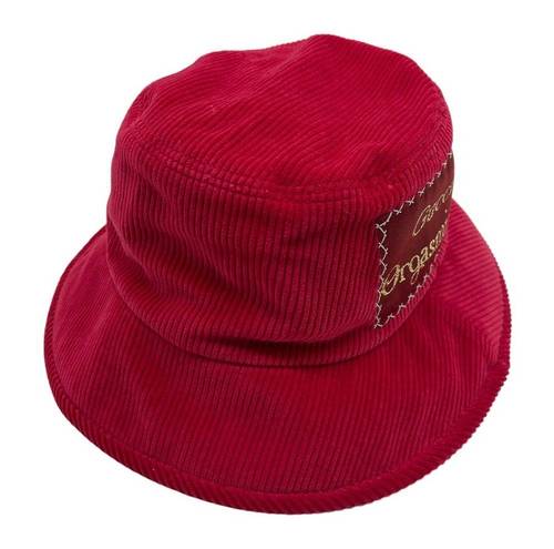 Gucci  New Red Corduroy Cotton “Orgasmique” Patch Bucket Hat