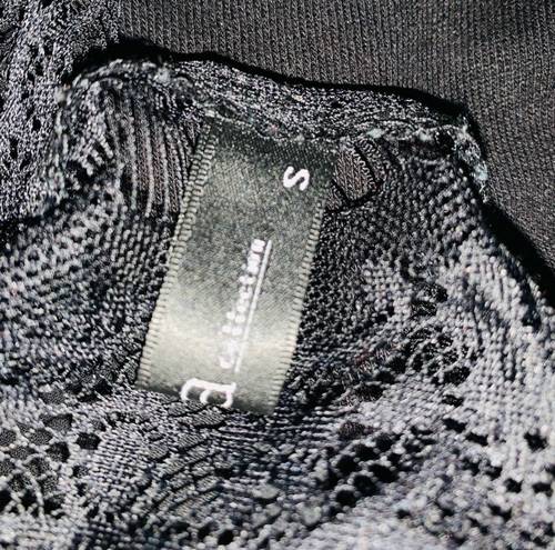 Zanzea Small Black Sheer Open Hollow Out Lace Shawl / Cardigan / Coverup