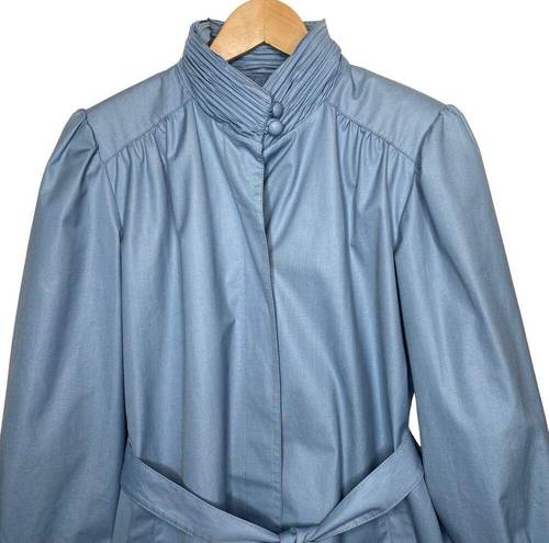 London Fog Vintage  Belted Trench Coat Maincoats Longline Blue Long, size 10P