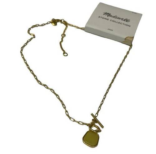 Madewell stone collection. Jade, with gold chain, adjustable. Spring, boho