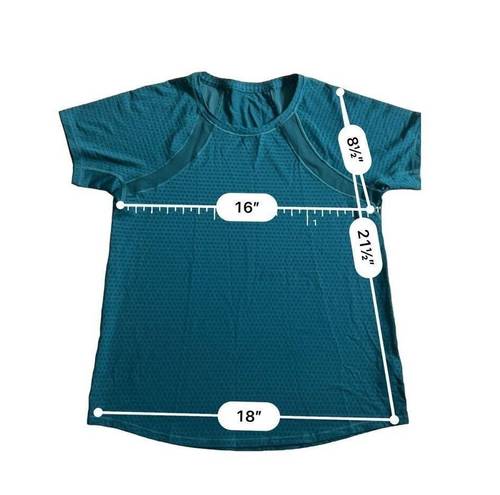 Athleta  TEAL CHI DOT MESH TRAIN TEE  size XS