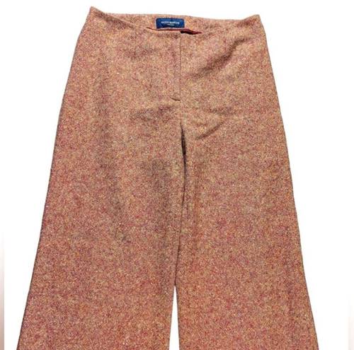 Piazza Sempione  Pure New Wool Tweed Wide Leg Pants Trousers Italian 38 US Size 4