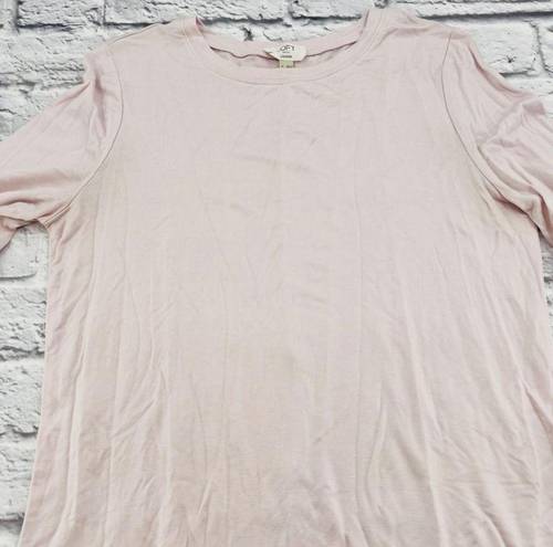 Loft  Outlet 3/4 Flare Sleeve Lounge T-Shirt Dress Medium Light Pink Round Neck