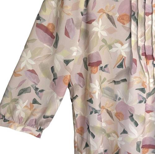 Harper  & Joy Stylogic Subscription Box Blouse Cream Pink Floral Size 1X NWT