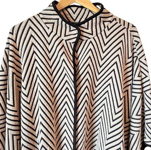 Chico's  Travelers Collection Chevron Jacquard Cape