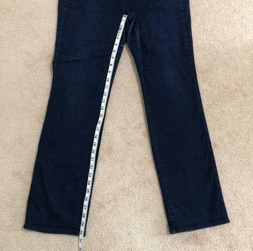 NYDJ  Marilyn Straight Lift Tuck Technology Dark Wash Jeans Hemmed 30.5" Size 12